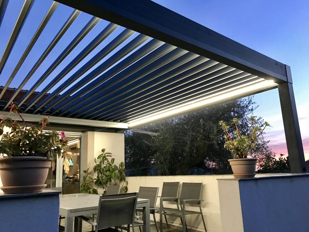 pergola bioclimatique jardin