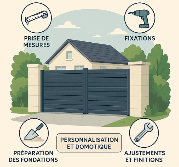 portail aluminium jardin