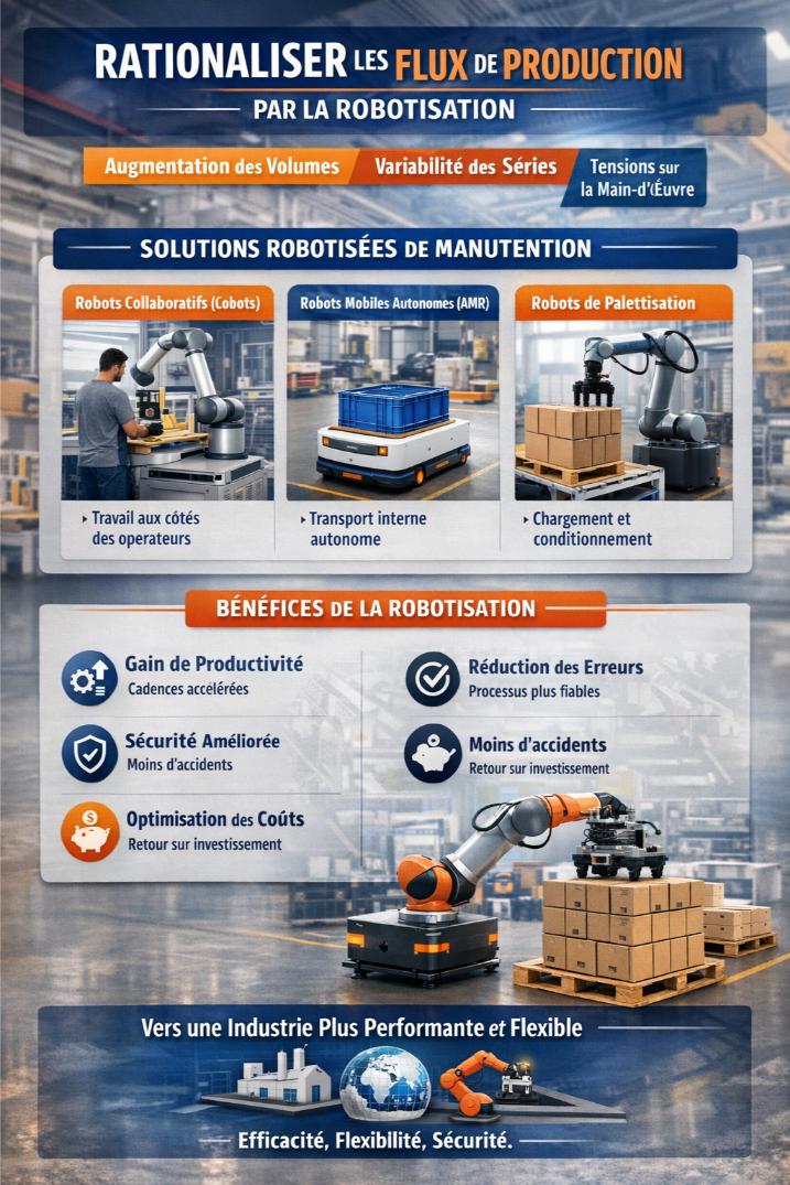 rationaliser flux production robot